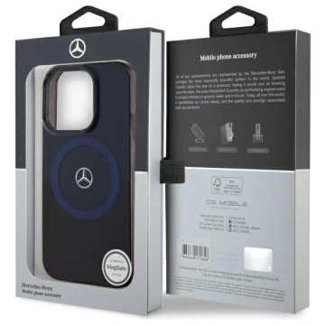 Mercedes-Hülle für iPhone 16 Pro Max 6,9 Zoll, schwarzes Hardcase MB Double Layer BiColor MagSafe