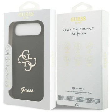 Etui Guess do iPhone 17 Air Silicone Big 4G Script Black