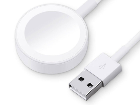 Ladegerät Ladekabel für Apple Watch 7, 6, 5, 4, 3, 2, 1, 1m weiß