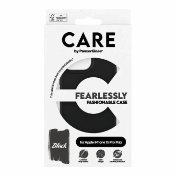Etui do iPhone 15 Pro Max CARE von PanzerGlass Furchtlos modisches Schwarz