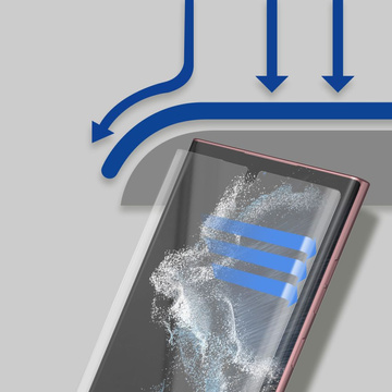 2x Szkło hartowane lampka LED UV Whitestone do Samsung Galaxy S22 Ultra Clear 