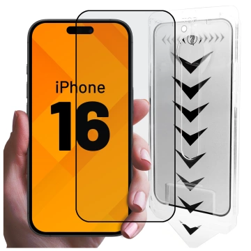 Gehärtetes Glas für Apple iPhone 16 Displayschutzfolie 9H Alogy Heavy Pro™️
