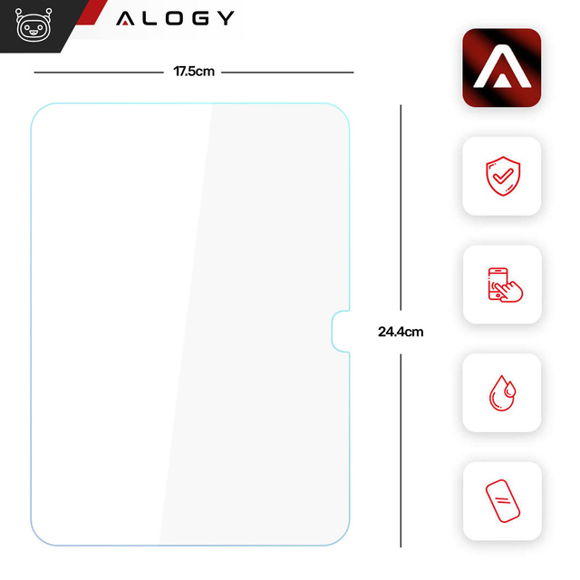 2X Szkło hartowane do Apple iPad 10gen 10.9 2022 / iPad 11gen 11 2025 Alogy Screen Protector Pro+ 9H na ekran z otworem