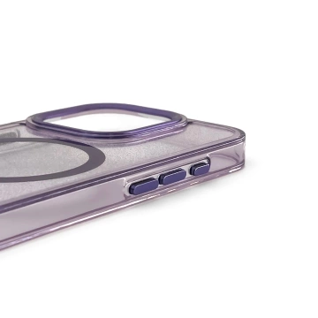 Etui Wozinsky Glitter MagSafe do Samsung Galaxy S24 FE Fiolet Brokat