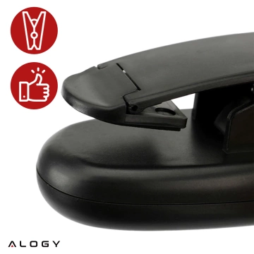 Alogy LED-Schreibtischlampe mit wiederaufladbarem Leseclip Schwarz