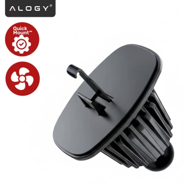 Auto-Lüftungshalterung – MagSafe Doppelhalterung für 2 Smartphones, robust und stabil, magnetisches Design – Alogy MagGrip™ Duo Schwarz