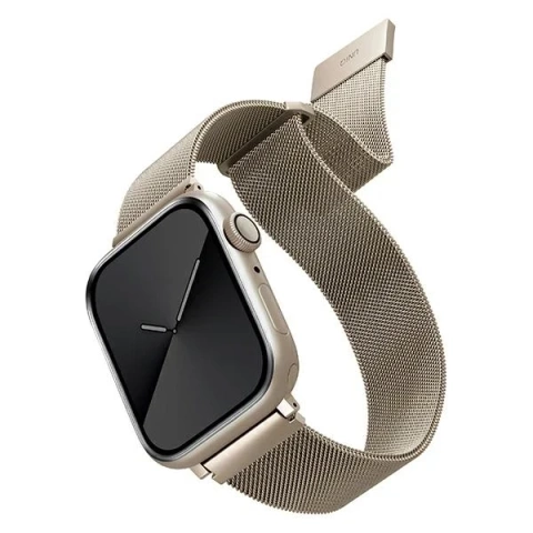 Pasek UNIQ Dante Apple Watch Serie 4/5/6/7/8/SE/SE2 42/44/45 mm Edelstahl Sternenlicht