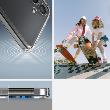 Hülle für Samsung Galaxy S24 Plus Spigen Ultra Hybrid Case, transparente, kristallklare Rückseite