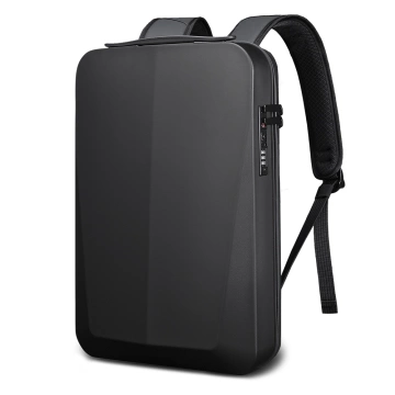 Bange Diebstahlsicherer, wasserdichter Rucksack für 15,6"-Laptops, ideal für Stadtreisen, 46 x 31 x 8 cm, für Arbeit und Flugreisen, für Damen und Herren, mit USB-Anschluss und Zahlenschloss, Schwarz