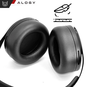 2x Ersatz-Ohrpolster aus Schaumstoff für Sony PS5 Wireless PULSE 3D Kopfhörer, Schwarz, mit Abnehmvorrichtung