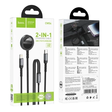 Hoco CW54 2in1 Induktives Ladegerät für Apple Watch Lightning