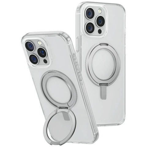 Etui UNIQ Swivix 360 Drehbarer Ständer Transparent für iPhone 16 Pro Max