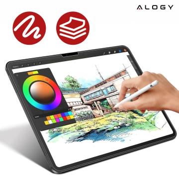Matowe Szkło hartowane do Apple iPad Pro 11" 2024 Alogy Matte Paper-Like Screen Protector z zestawem montażowym