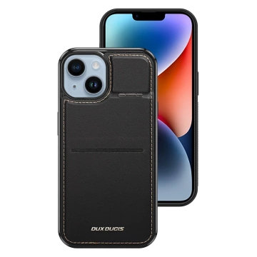 3-in-1-Brieftaschenhülle mit Ständer für iPhone 15 MagSafe RFID-blockierendes Dux Ducis Rafi Mag – Schwarz