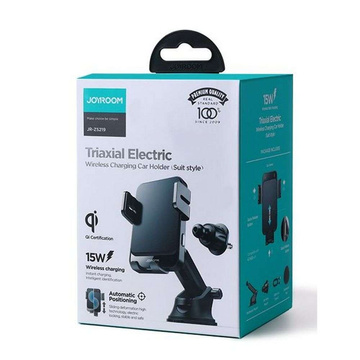 Joyroom JR-ZS219 Autohalterung mit 15 W Qi-Ladegerät für schwarzes Telefon