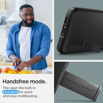 Etui Spigen Tough Armor für Samsung Galaxy S23 Schwarz