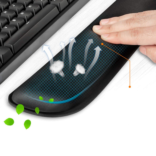 Podkładka pod ręce nadgarstki Mata żelowa do pracy przy komputerze pod nadgarstek Czarna