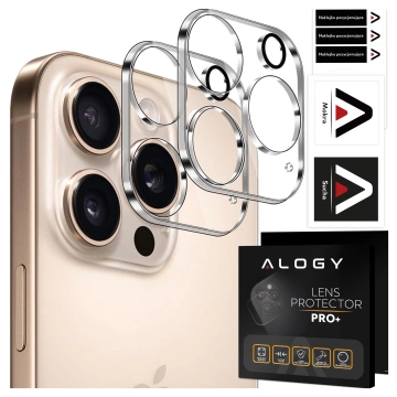 2x Kameralinsenglas für Apple iPhone 16 Pro / 16 Pro Max Alogy Lens Protector Pro Transparent