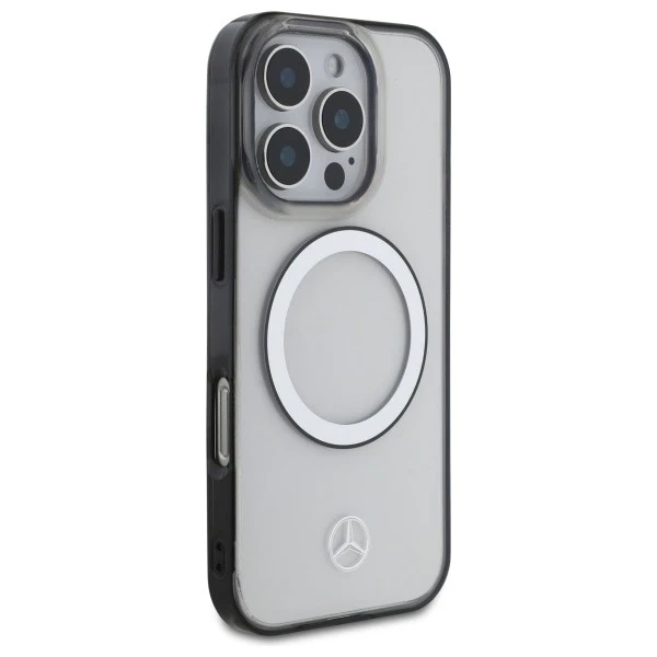 Etui Mercedes do iPhone 16 Pro Max 6.9" MagSafe Transparent Hardcase Printed logo