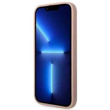 Guess GUHCP14LPSASBPI Hülle für Apple iPhone 14 Pro 6.1" pink/pink Saffiano Strap