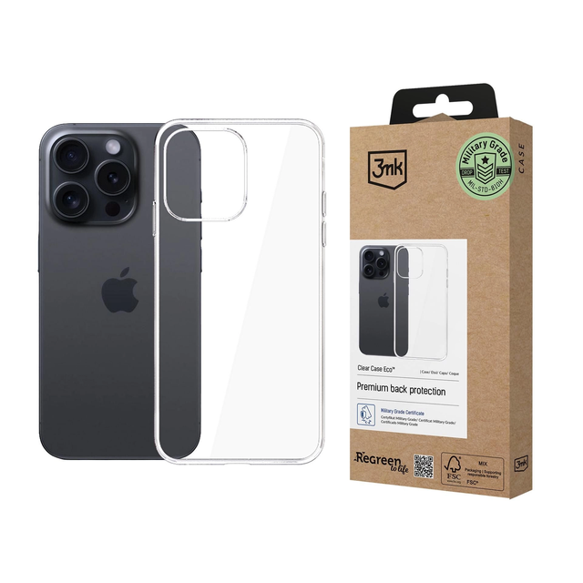 Etui ochronne do Apple iPhone 15 Pro 3mk Clear Case Eco