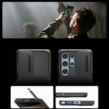 Etui do Samsung Galaxy S25 Ultra Black Spigen Optik Armor