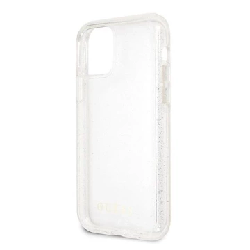 Guess GUHCN65PCGLSI iPhone 11 Pro Max srebrny/silver hard case Glitter