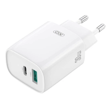 XO CE30 Wandladegerät, 30 W, USB-C, USB-A, PD, QC, PPS