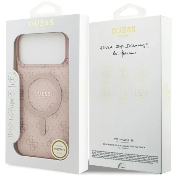 Etui Guess IML 4G Background MagSafe do iPhone 17 Pro Różowy
