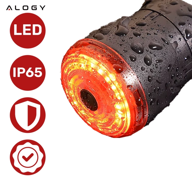 Lampka rowerowa SMART tylna Alogy RedLine R na tył roweru oświetlenie LED światełko światło tylnie czerwona reakcja na hamowanie inteligentna wodoodporna