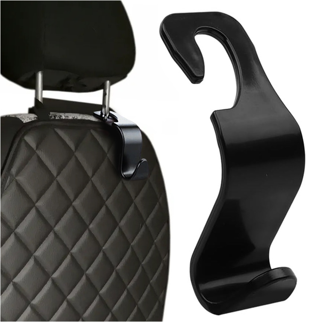 2x Wieszak uchwyt haczyk samochodowy na fotel zagłówek organizer do auta hak Alogy Car Czarny