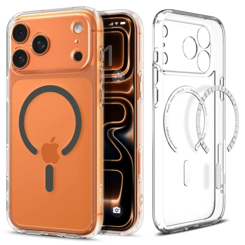 Etui do iPhone 17 Pro Spigen Ultra Hybrid Mag MagSafe Clear/Graphite