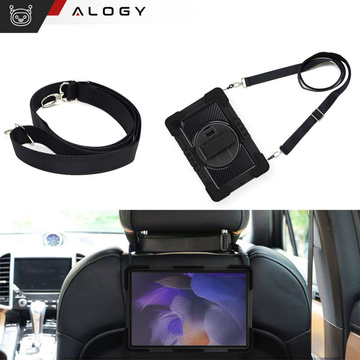 Hülle für Samsung Galaxy Tab A9 Plus 2023 11" X210/X215/X216 Panzerhülle mit Riemen Alogy Case schwarz