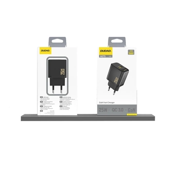 Dudao A27S 25W GaN USB-A Wandladegerät | Schnellladung QC 3.0 - Schwarz