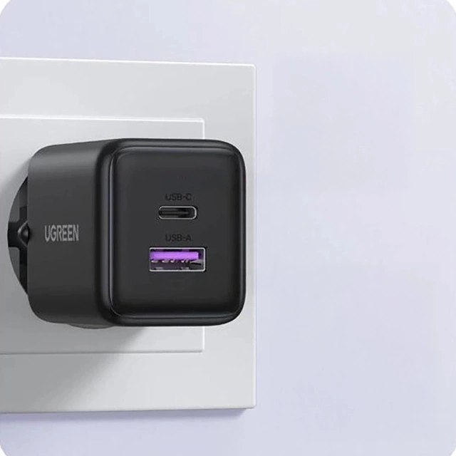 Ładowarka Sieciowa Ugreen X516 GaN 30W USB-C USB-A Szara
