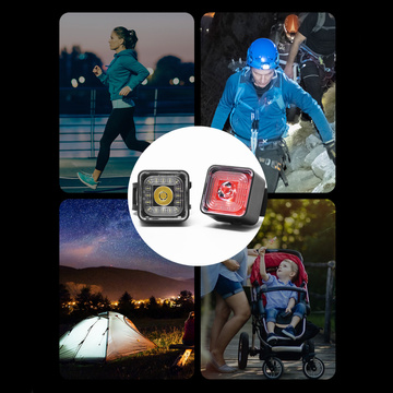 2-in-1 Alogy Fahrrad-Rücklicht, intelligente Fahrrad-Taschenlampe, wasserdichtes Vorder- und Rücklicht, 120 lm, IP66