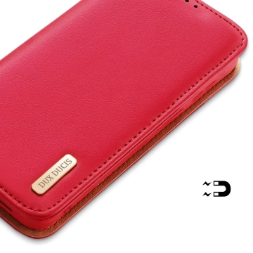 Dux Ducis Hivo Schutzhülle für Samsung Galaxy S23 Plus Flip Cover Wallet Stand RFID Blocker rot