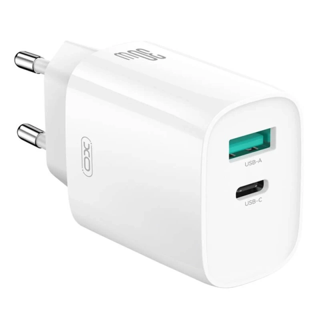 Ładowarka sieciowa XO CE30, 30W, USB-C, USB-A, PD, QC, PPS