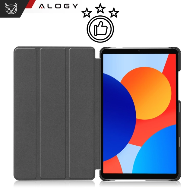 Etui ochronne do Redmi Pad SE 8.7" 4G Alogy Book Cover Case obudowa na tablet Czarne + Szkło i rysik