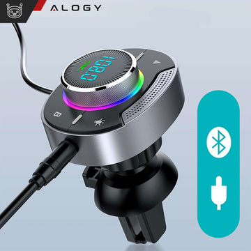 Bluetooth Audio FM MP3 BT Sender Schnelles USB-Autoladegerät QC 3.0 USB-C Typ C PD für Alogy Car