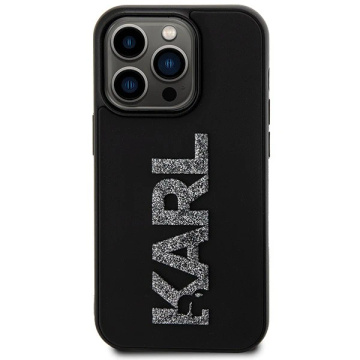 Etui Karl Lagerfeld KLHCP15L3DMBKCK do iPhone 15 Pro 6.1" czarny/black hardcase 3D Rubber Glitter Logo