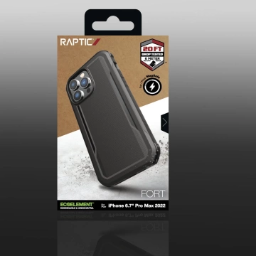 Raptic Fort Case iPhone 14 Pro Max mit MagSafe Panzerhülle schwarz
