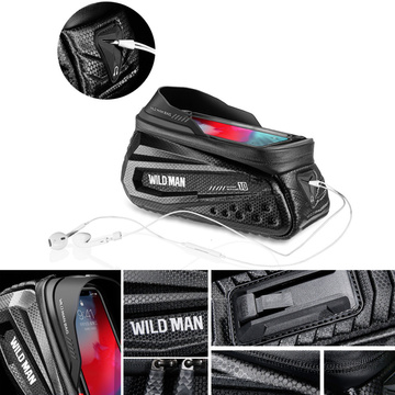Fahrradtasche Wildman Front Frame Bicycle Bag ES10X Lenkerhalter für Telefon 1,2l Schwarz