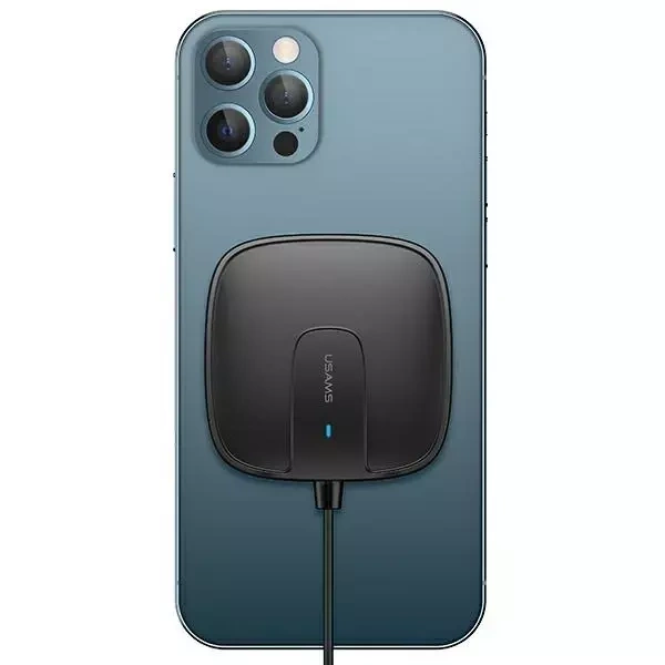 USAMS Ładowarka indukcyjna US-CD159 magnetic W1 15W Extra-thin iPhone 12 series czarny/black CD159DZ01
