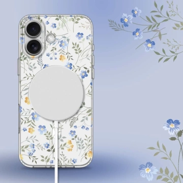 Etui do iPhone 16e Tech-Protect FlexAir MagSafe Frühlingsblumen