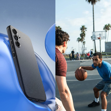 Spigen Liquid Air Phone Case Gepanzerte Hülle für Samsung Galaxy A54 5G Mattschwarzes Glas