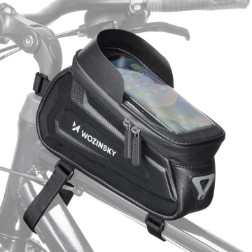 Wozinsky Fahrradrahmentasche mit Handyhülle 1,7 l schwarz (WBB28BK)