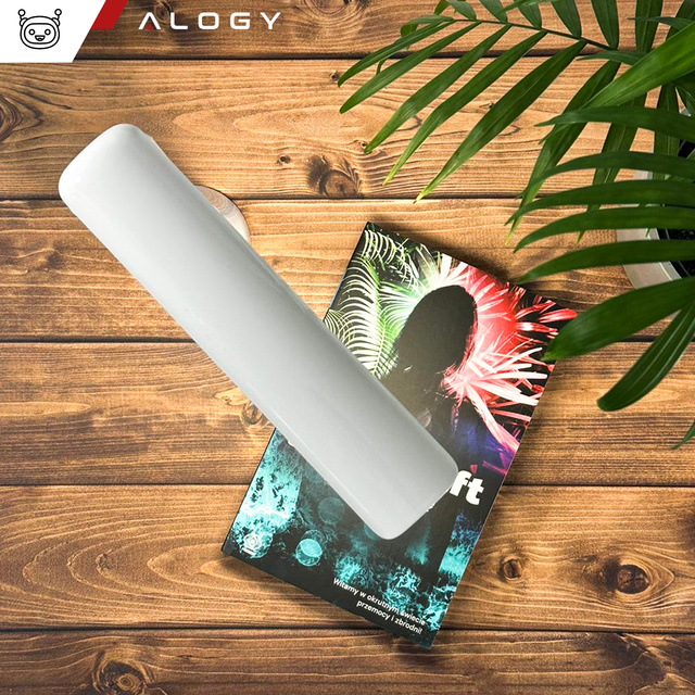 Lampka nocna LED na biurko 2w1 Latarka Bezprzewodowa dotykowa lampa 3 tryby Regulacja światła Alogy Biała