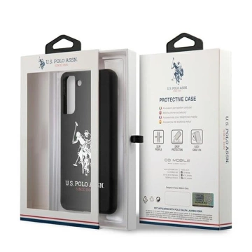 US Polo Silikon Logo Handyhülle für Samsung Galaxy S21 schwarz/schwarz