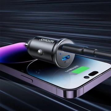 Joyroom JR-CCN06 30W Metall-Autoladegerät, 2x USB-C – Schwarz